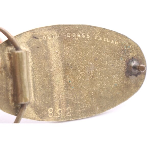 Old Golfers Never Die They Just Lose Their Stroke Brass Belt Buckle USA Made Vtg - Picture 3 of 8